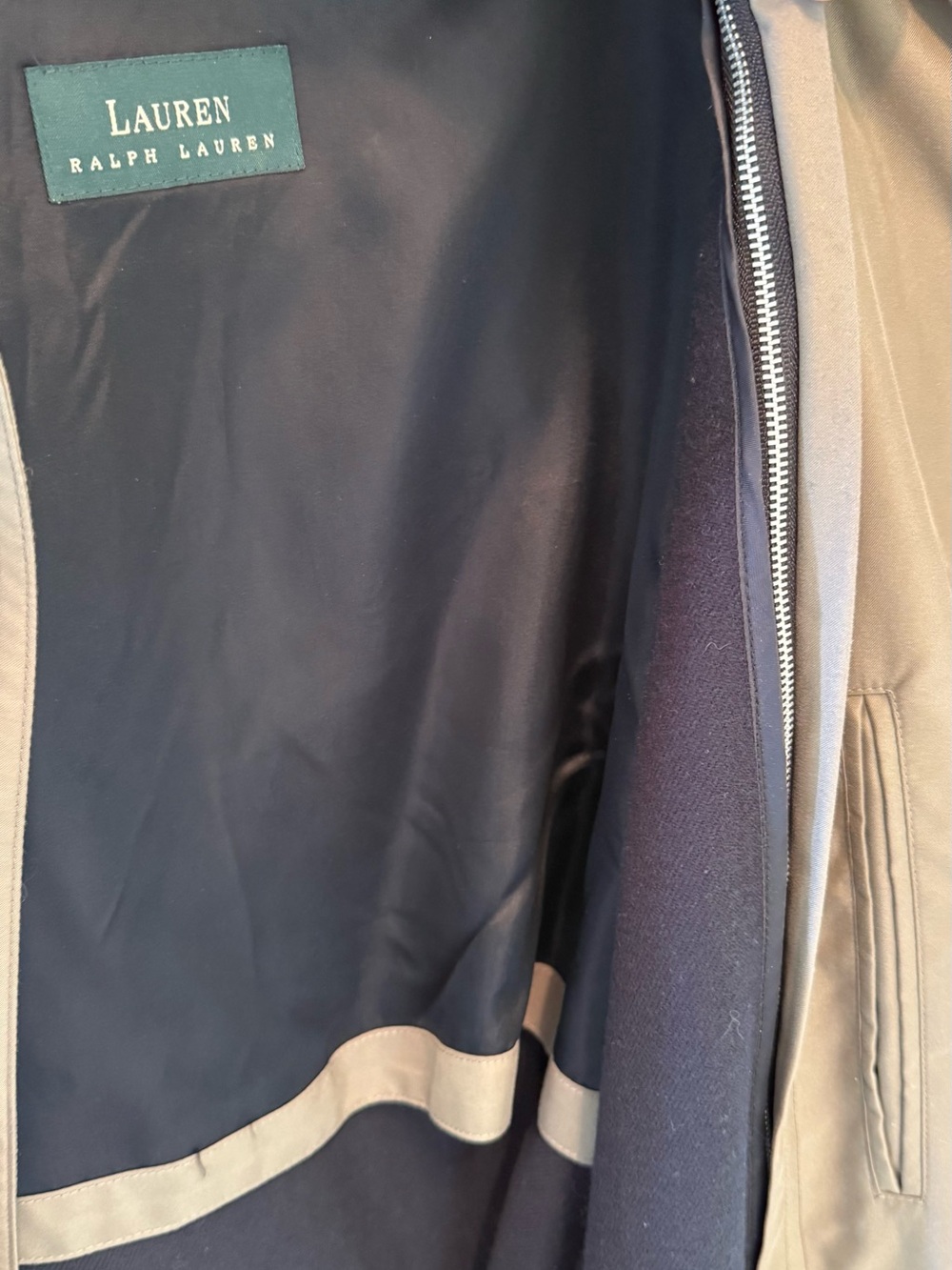 Ralph Lauren Khaki/Tan Long Trench Coat - Picture 6 of 6